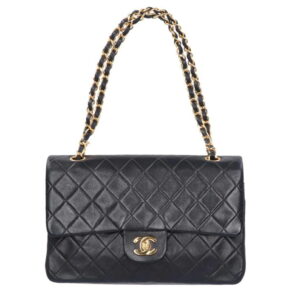 Chanel Lambskin Matelasse W Flap Chain Shoulder Bag