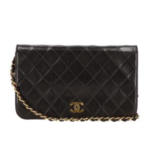 Chanel Full Flap Lambskin Chain Shoulder Bag