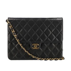 Chanel Lambskin Matelasse Single Flap Chain Shoulder Bag
