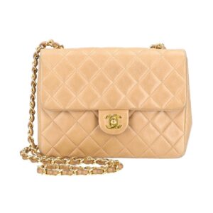 Chanel Lambskin Matelasse Single Flap Chain Shoulder Bag