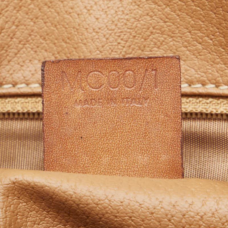 Celine Macadam Leather Tote Handbag Brown - Image 9