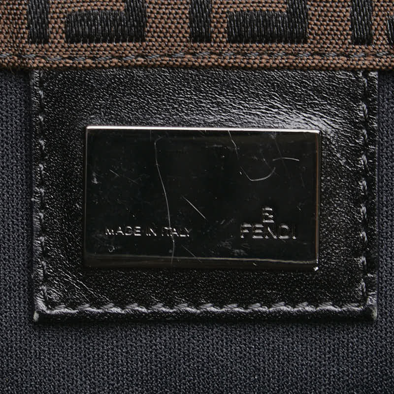 Fendi Zucca Canvas Tote Handbag Black - Image 5