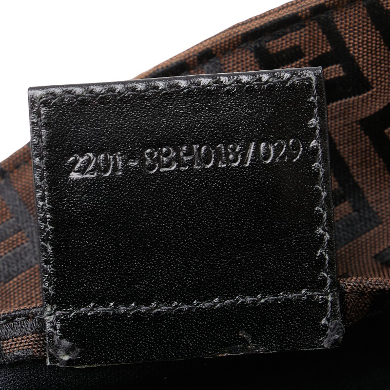 Fendi Zucca Canvas Tote Handbag Black - Image 6