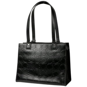 Salvatore Ferragamo Gancini Tote Bag Leather Black