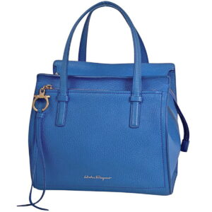 Salvatore Ferragamo Amy Shoulder Bag Leather Blue