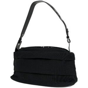 Salvatore Ferragamo Gancini Shoulder Bag Canvas Black