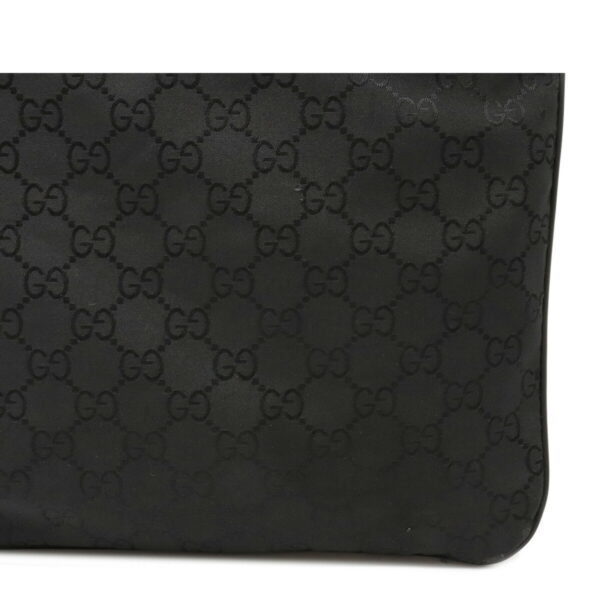 12050333 8 Gucci GG Nylon Crossbody Bag Leather Black Gray