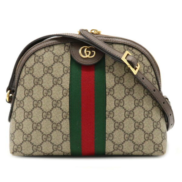 12050998 Gucci Ophidia GG Supreme Sherry Crossbody Bag Leather Khaki Beige