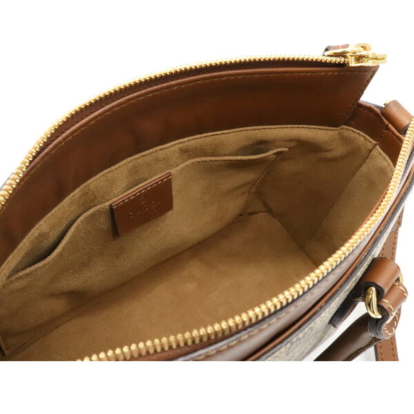 12060601 4 Gucci GG Supreme 2Way Handbag Leather Beige Brown