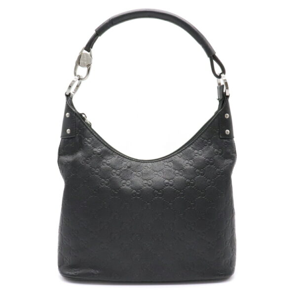 12060958 Gucci Guccisima Handbag Leather Black