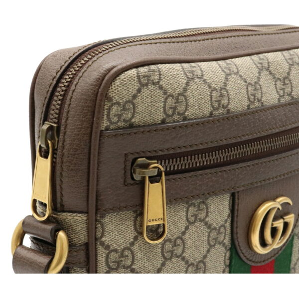 12070283 6 Gucci Ophidia GG Supreme Messenger Bag Leather Khaki Beige