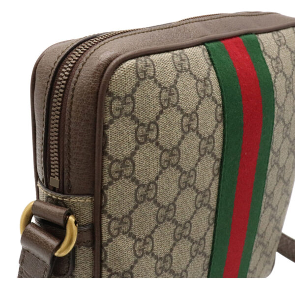 12070283 7 Gucci Ophidia GG Supreme Messenger Bag Leather Khaki Beige