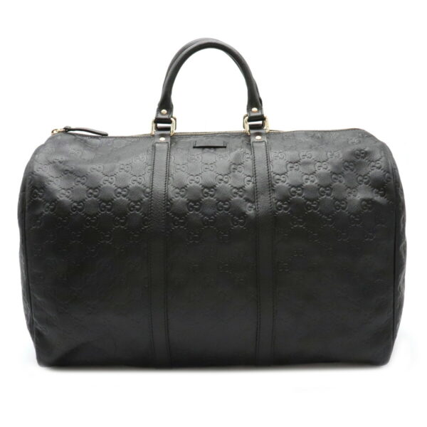 12071103 Gucci Guccisima Travel Bag Leather Black