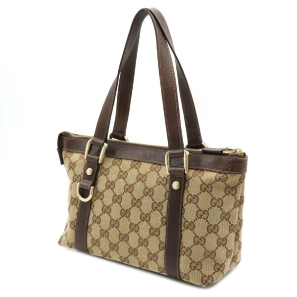 12090580 1 Gucci GG Mini Tote Bag Leather Khaki Beige