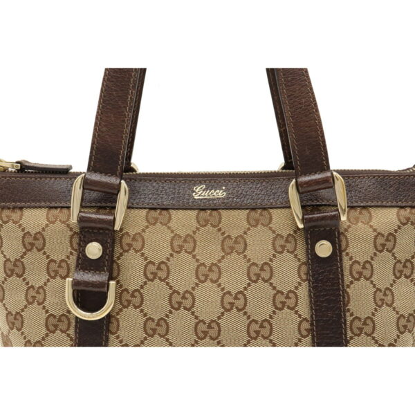 12090580 7 Gucci GG Mini Tote Bag Leather Khaki Beige