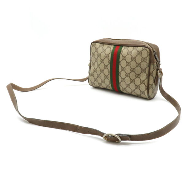 12101452 1 Gucci GG Plus Sherry Line Crossbody Pochette Leather Beige Brown