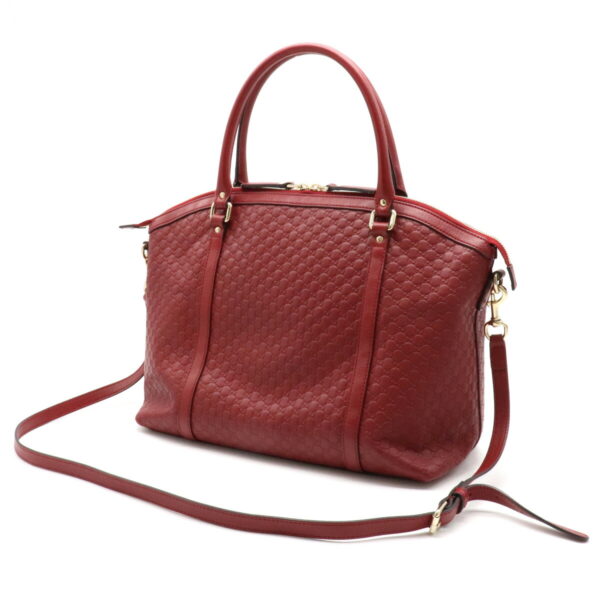 12110241 1 Gucci Micro Guccisima 2Way Handbag Leather Red