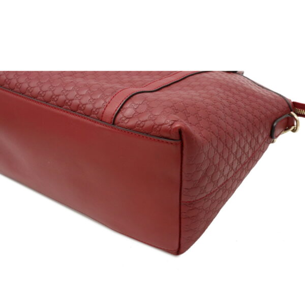 12110241 2 Gucci Micro Guccisima 2Way Handbag Leather Red