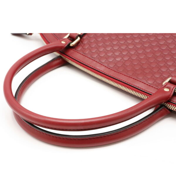 12110241 3 Gucci Micro Guccisima 2Way Handbag Leather Red