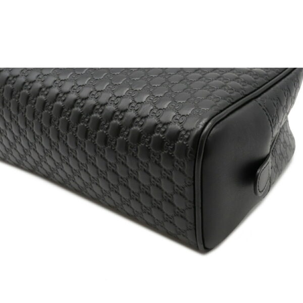 12110314 2 Gucci Micro Guccisima Shoulder Bag Clutch Leather Black