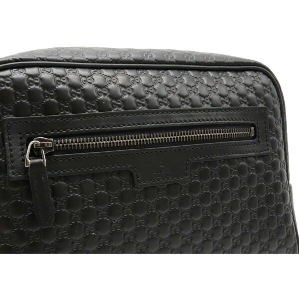 12110314 6 Gucci Micro Guccisima Shoulder Bag Clutch Leather Black