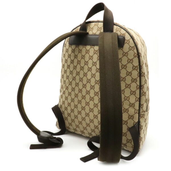 12111330 1 Gucci GG Rucksack Backpack Leather Khaki Beige