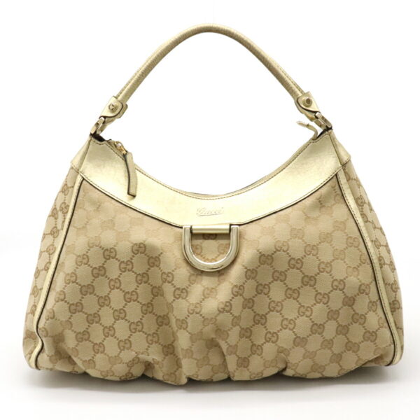 12111353 Gucci GG Abbey Bag Leather Beige