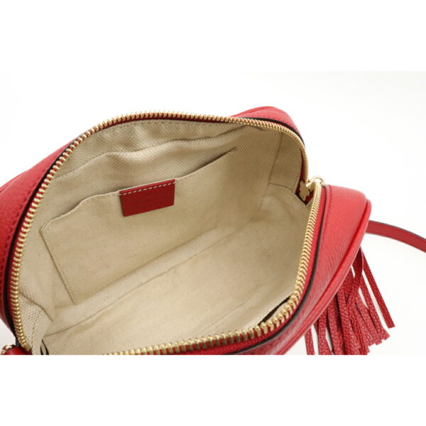 12111363 4 Gucci Soho Small Disco Crossbody Bag Leather Red