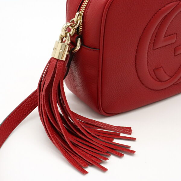 12111363 6 Gucci Soho Small Disco Crossbody Bag Leather Red