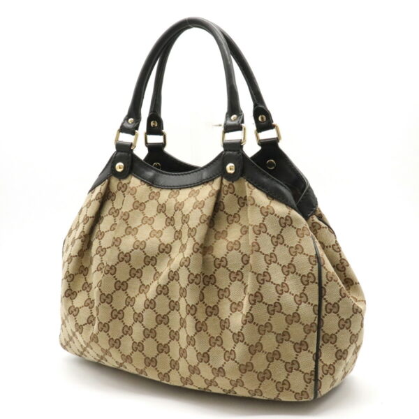 12120376 1 Gucci Sookie GG Handbag Leather Khaki Beige