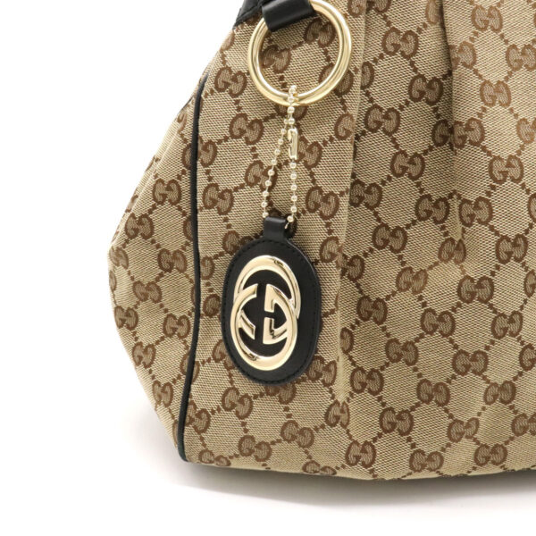 12120376 7 Gucci Sookie GG Handbag Leather Khaki Beige