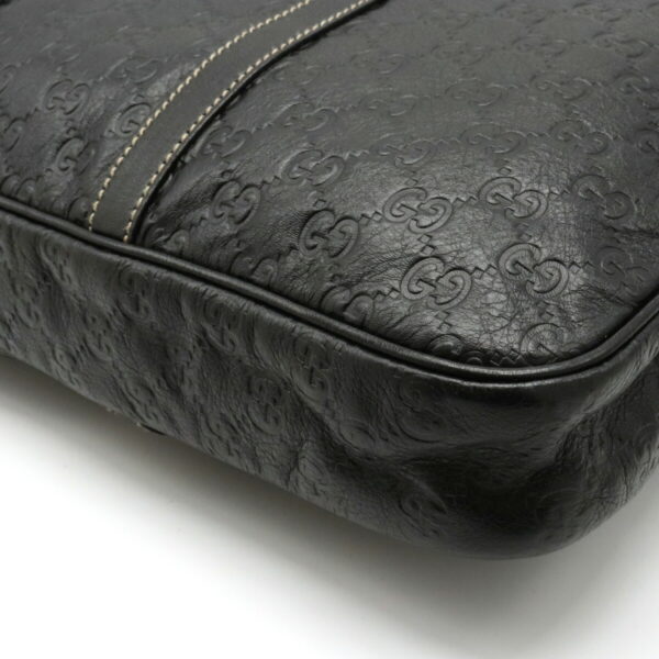 12120425 2 Gucci Guccisima Business Briefcase Leather Black