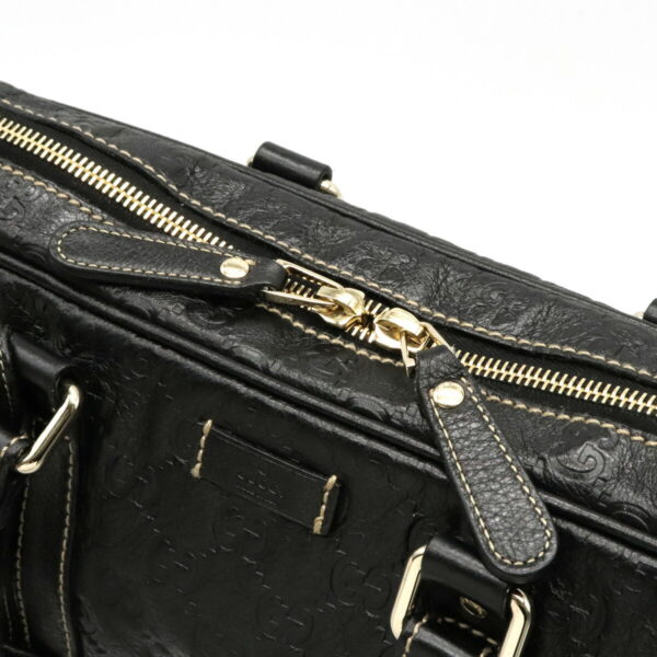 12120425 5 Gucci Guccisima Business Briefcase Leather Black