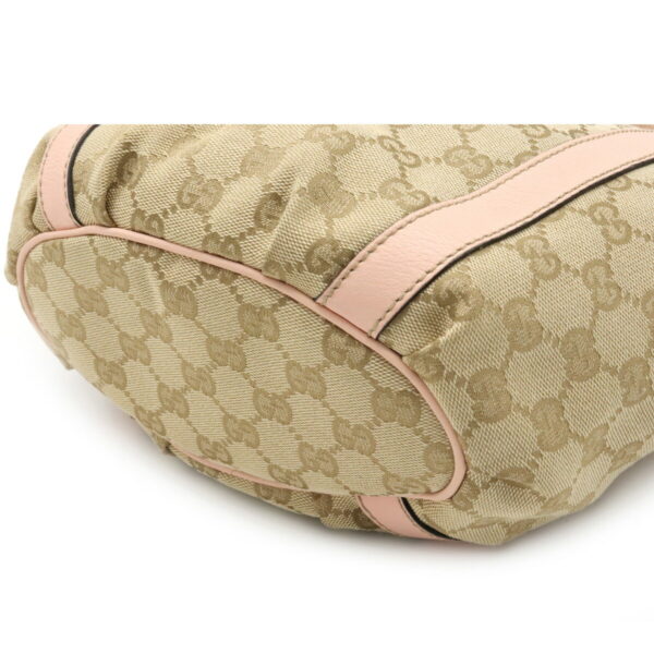 12170090 3 Gucci GG Abbey Mini Tote Bag Leather Beige Pink