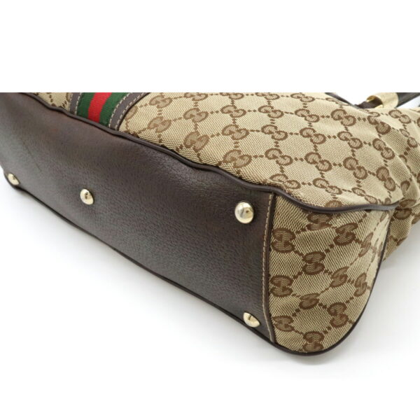 12200311 3 Gucci GG Sherry Line Bag Leather Khaki Beige