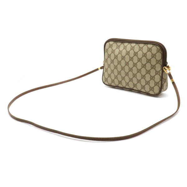 12201058 2 Gucci GG Plus 2Way Clutch Bag Leather Beige Brown