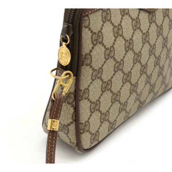 12201058 7 Gucci GG Plus 2Way Clutch Bag Leather Beige Brown