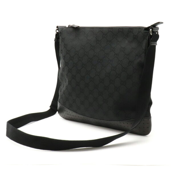 12220292 2 Gucci GG Crossbody Messenger Bag Leather Black