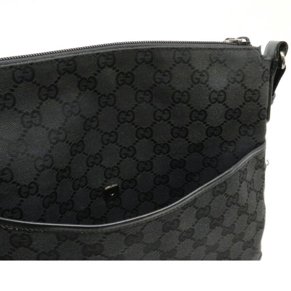 12220292 7 Gucci GG Crossbody Messenger Bag Leather Black