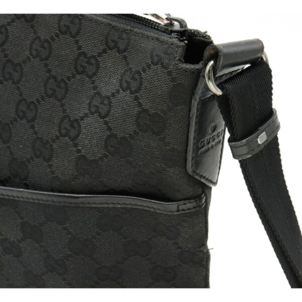 12220292 8 Gucci GG Crossbody Messenger Bag Leather Black