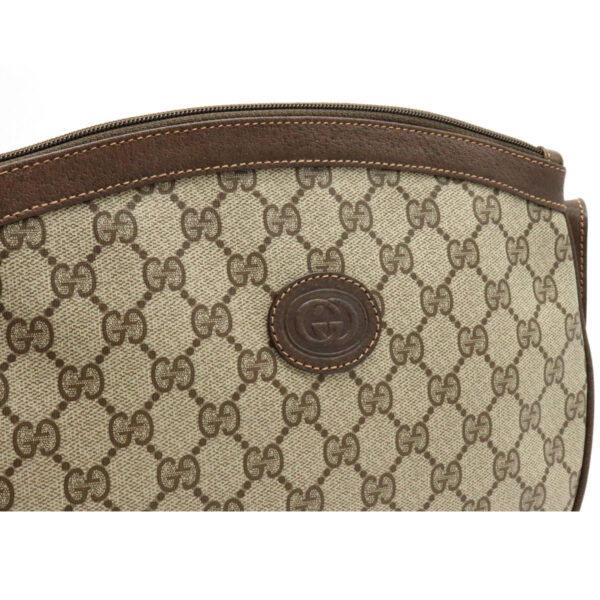 12221030 8 Gucci GG Plus Pochette Crossbody Bag Leather Beige Brown