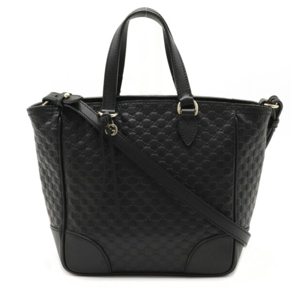 12230523 1 Gucci Micro Guccisima 2Way Handbag Leather Black