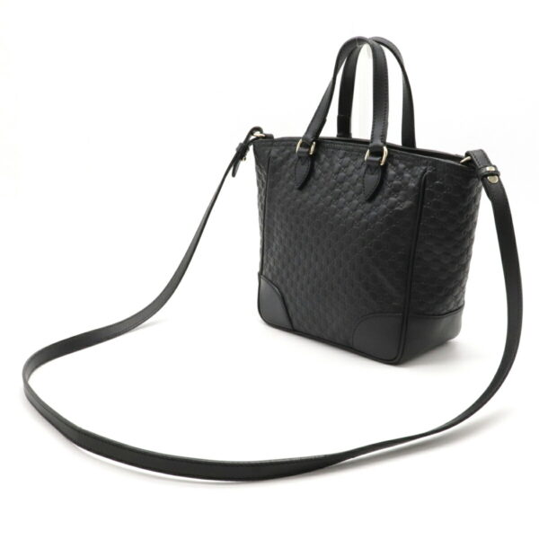 12230523 2 Gucci Micro Guccisima 2Way Handbag Leather Black