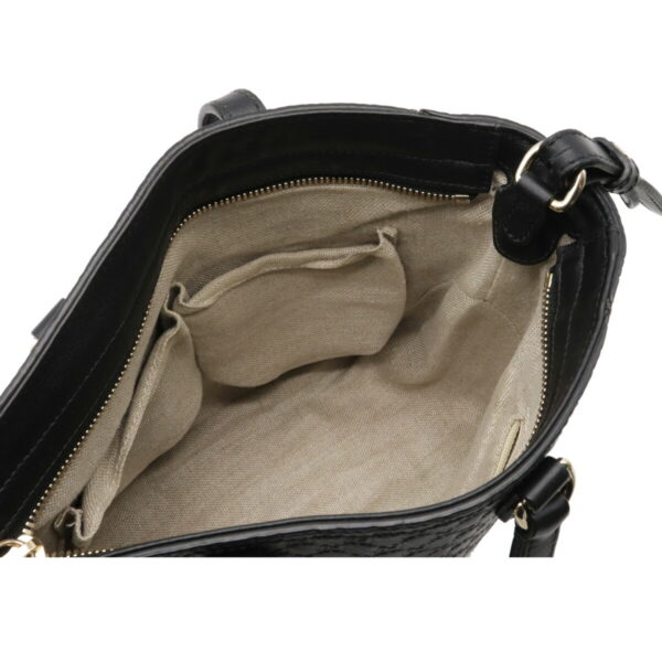 12230523 5 Gucci Micro Guccisima 2Way Handbag Leather Black