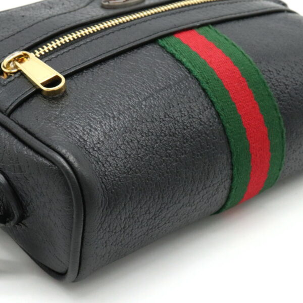 12240462 3 Gucci Ophidia Sherry Line Pochette Leather Black