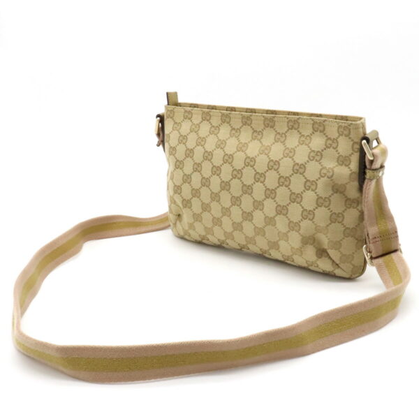 12390737 2 Gucci GG Pochette Crossbody Metallic Leather Beige Pink