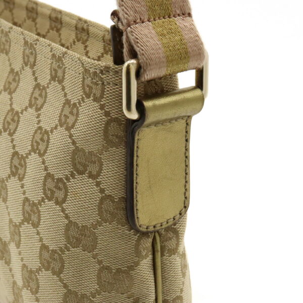 12390737 8 Gucci GG Pochette Crossbody Metallic Leather Beige Pink