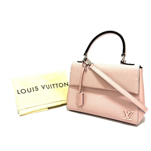 1240007016883 1 Louis Vuitton Cluny BB Epi Leather Shoulder Bag Rose Ballerine Pink