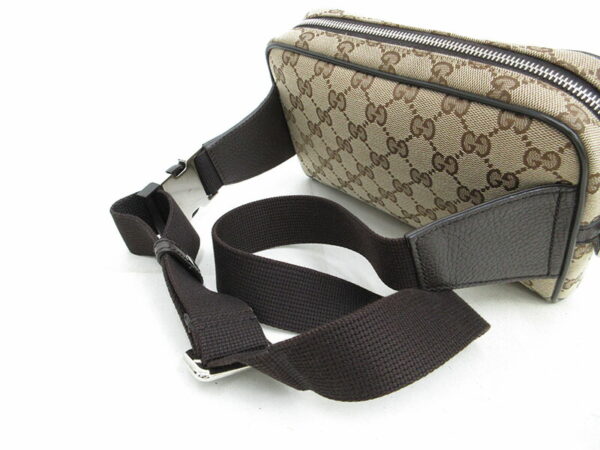 1240101043111 5 Gucci Body Bag Waist Pouch GG Brown Beige