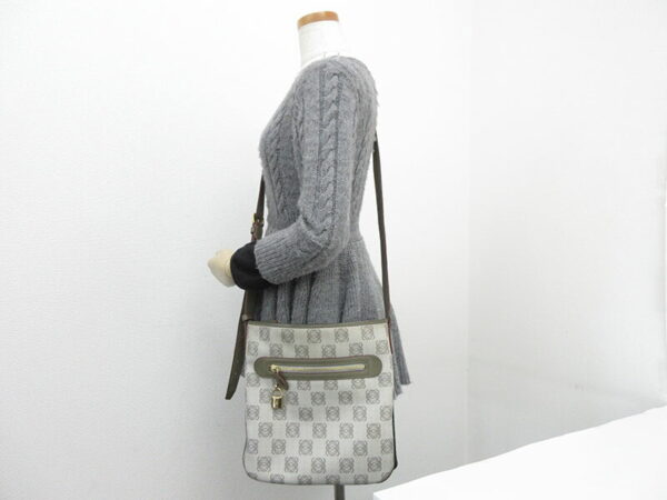 1240202146222 11 Loewe Logo Gram Long Shoulder Bag Gray